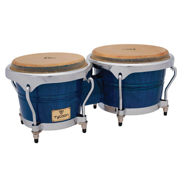 Tycoon Percussion Concerto Series Blue Finish Bongos