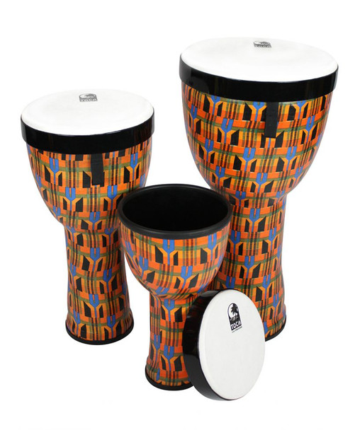 Toca (TF2ND-12K) 12" Freestyle II Nesting Djembe, Kente Cloth