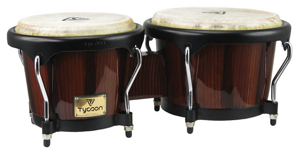 Tycoon Artist Series Hand-Painted Brown Finish Bongos