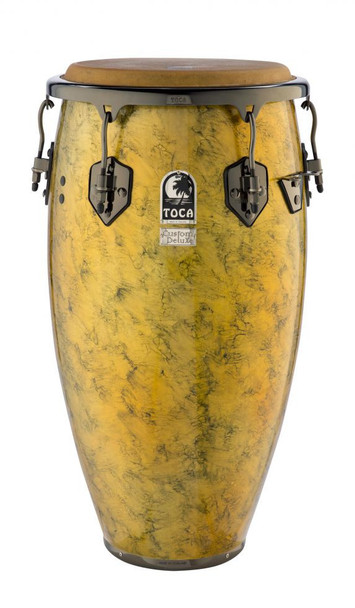 Toca 4613-SG Custom Deluxe Wood Super Tumba, Sahara Gold Finish with Black Mirror Hardware