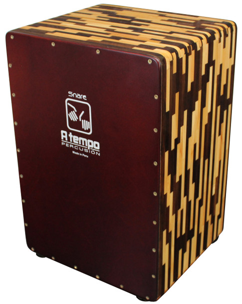 A Tempo Jaspé Dos Tonos Cajon with Fine Tuning System + Gig Bag