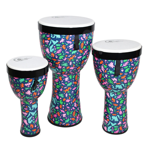 Toca Sympatico Autumn Day 3-piece nesting djembe set with 8 inch, 10 inch, and 12 inch drums