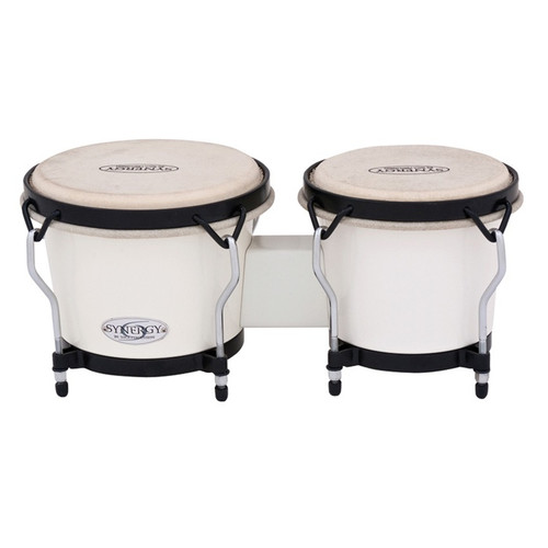 Toca Synergy Synthetic Bongos, White (2100SW) - X8 Drums
