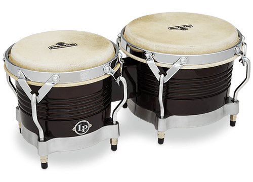 LP Matador Wood Bongos, Dark Brown/Chrome