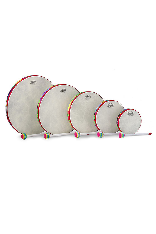 Remo Kids Percussion Hand Drum Set of 5 - Rain Forest