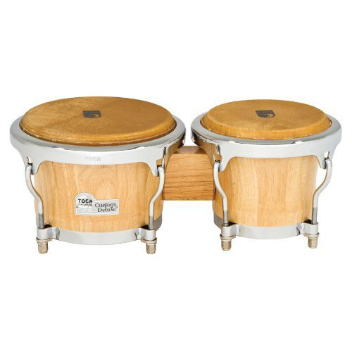 Toca 4600-NW Custom Deluxe Wood Bongos, Natural (4600-NW) - X8 Drums