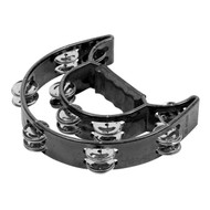 X8 Drums Deluxe Crescent Tambourine, Black