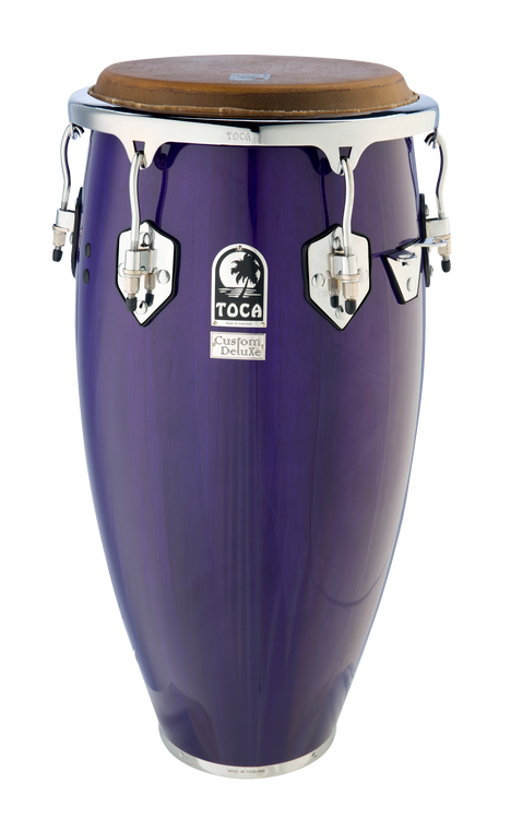 Toca 4611-PW Custom Deluxe Fiberglass 11 Quinto Drum - Transparent Purple