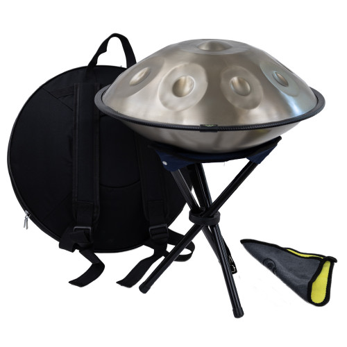 18-Inch Travel Handpan With Bag, Stand & Mallets - X8 Drums