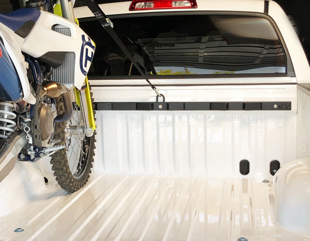 dirt bike tie down straps anchor points truck bed