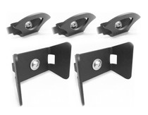 Toyota Deck Rail Cycle kit tie-down cargo hooks and cycle wheel chocks.