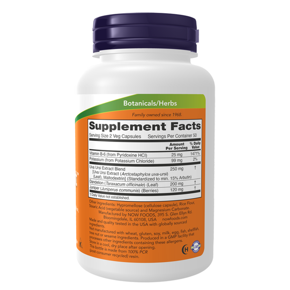 NOW Water Out, 100 Veg Capsules - supplement facts