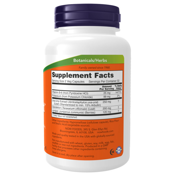 NOW Water Out 100 Veg Capsules