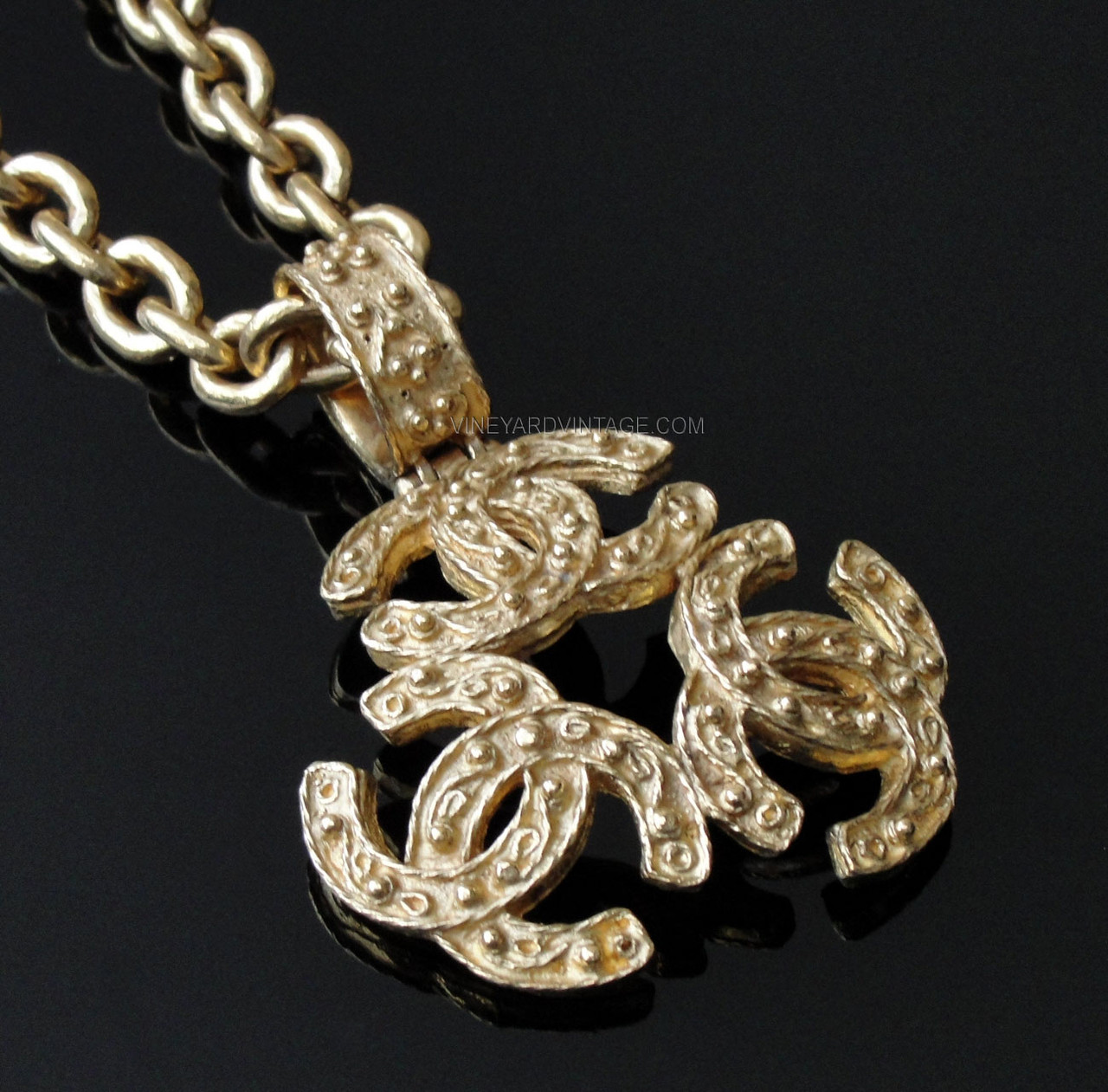 Chanel Logo Diamond Pendant