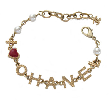 Chanel "I Heart Chanel" Letter & Heart Bracelet