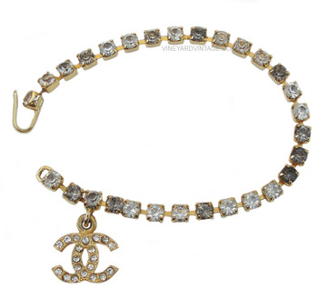 Chanel Rare Barbie Collection CC Logo Crystal Tennis Bracelet