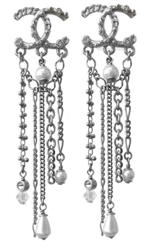 CHANEL METIERS D'ART CRYSTAL, PEARL & CC LOGO CHANDELIER