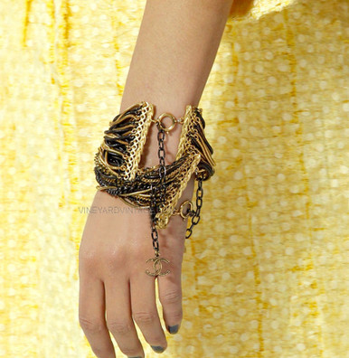 Chanel Vintage Matelasse Chain Bracelet