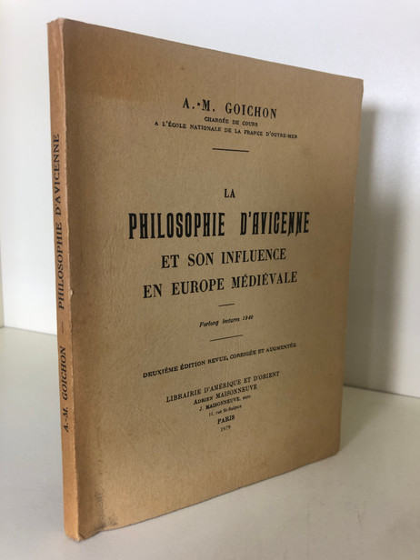 La philosophie d'Avicenne