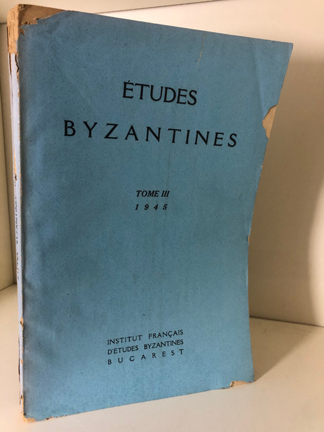Revue des Études Byzantines 1945