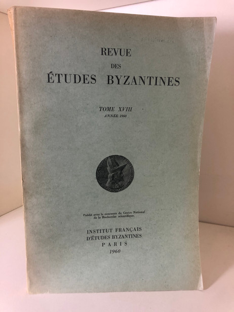 Revue des Études Byzantines 1960