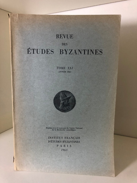 Revue des Études Byzantines 1963