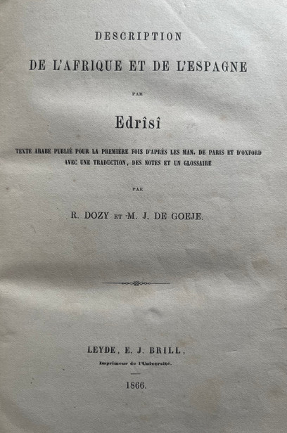 DESCRIPTION DE L'AFRIQUE ET DE L'ESPAGNE PAR Edrîsî