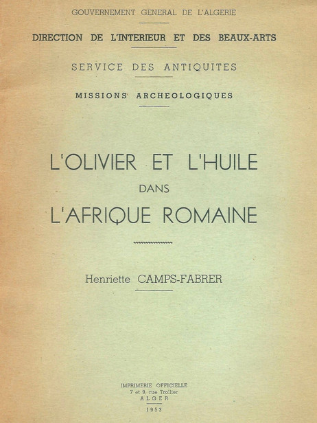 L'olivier et l'huile dans l'Afrique romaine