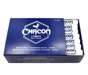 Pipe Filter 9mm Charcoal Chacom Box 40