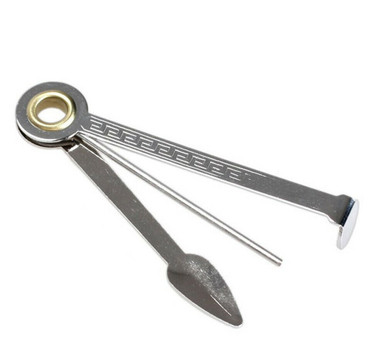 tobacco pipe cleaning tool Accessory & Kit w/ Pouch, Sweetener, Knocker 1157K Czech Pipe Cleaner - Metal