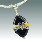Black & Gold Swirl Pendant