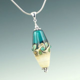 Aegean & Ivory Swirl Bicone