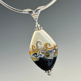 Ivory & Black Swirl Pendant