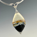 Ivory & Black Swirl Pendant