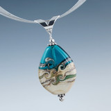 Aegean & Ivory Swirl Pendant