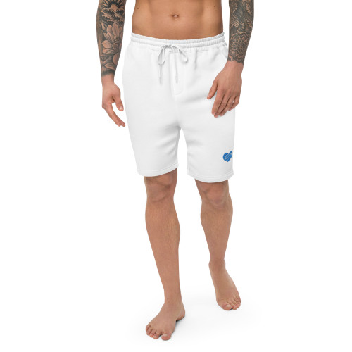 Blue Heart Symbol Men's fleece shorts