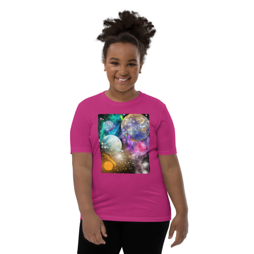 Youth Little Heart Planets Short Sleeve T-Shirt