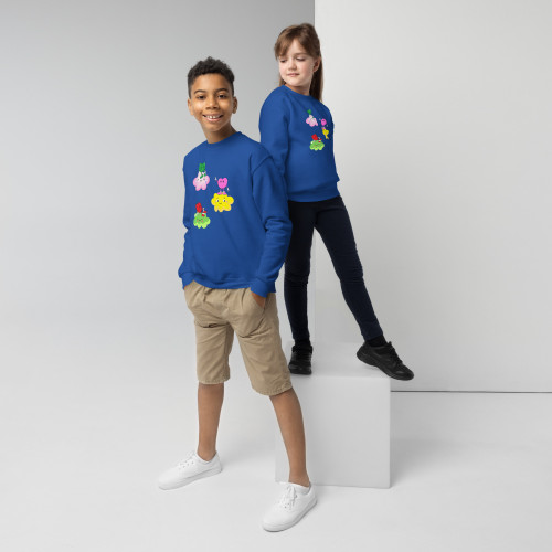Little Hearts Floating Clouds Youth crewneck sweatshirt Little Hearts Floating Clouds Youth crewneck sweatshirt
