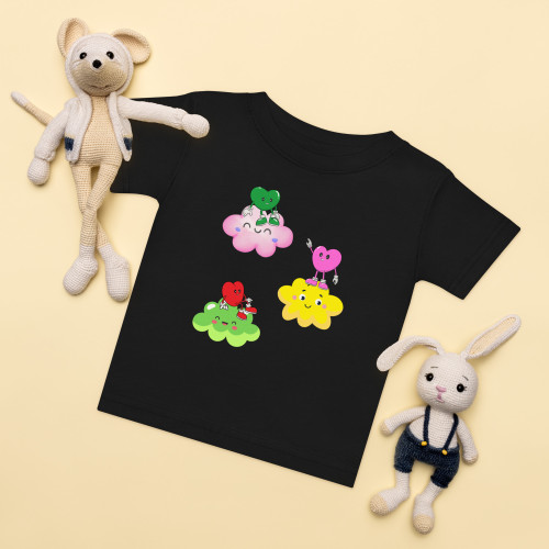 Little Hearts Floating Clouds Baby jersey t-shirt Little Hearts Floating Clouds Baby jersey t-shirt