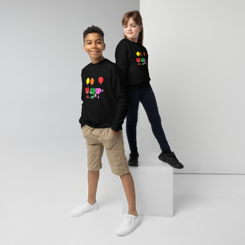 Little Hearts Balloons Youth crewneck sweatshirt Little Hearts Balloons Youth crewneck sweatshirt