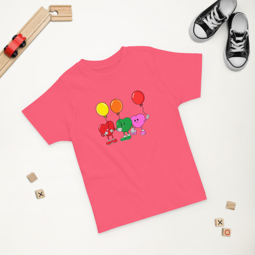 Little Hearts Balloons Toddler jersey t-shirt Little Hearts Balloons Toddler jersey t-shirt