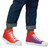 Fire Red Men’s high top canvas shoes