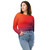 Fire Red Eco-friendly long-sleeve crop top