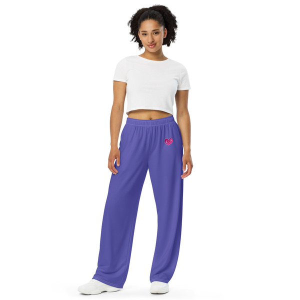 Women's Pink Haze Symbol wide-leg pants