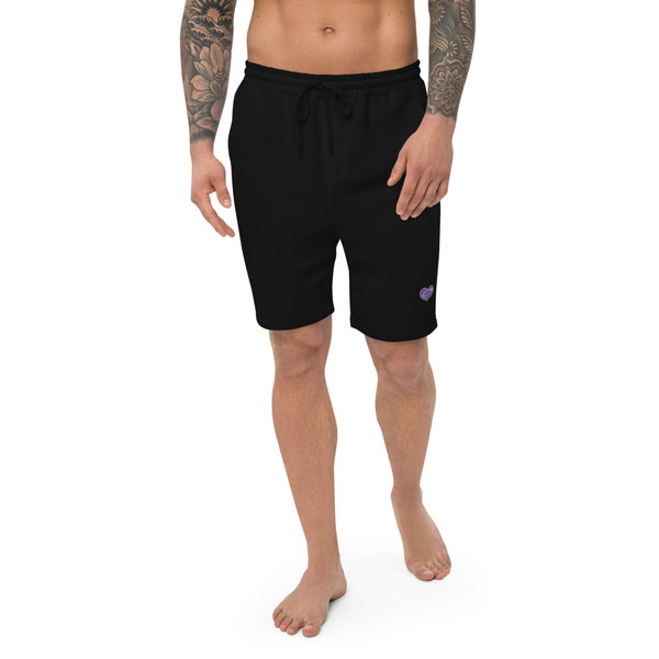 Purple Heart Symbol Men's fleece shorts