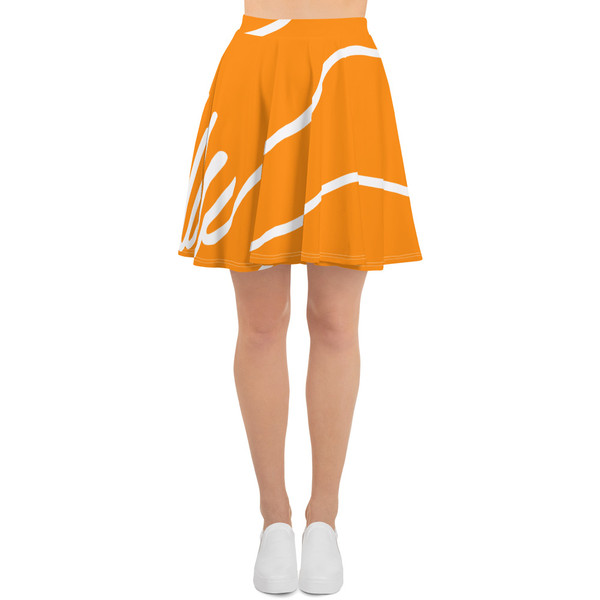 Orange Heart Breezy Skirt