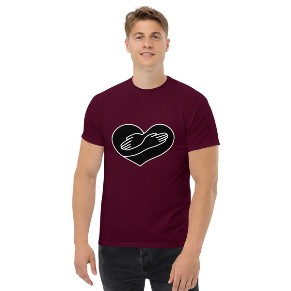 Men's Black Heart T-shirt (2XL-5XL)