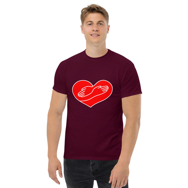 Men's Red Heart T-shirt (XL-5XL)