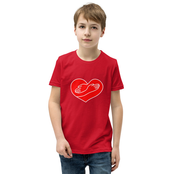 Kid's Red Heart Short Sleeve T-Shirt