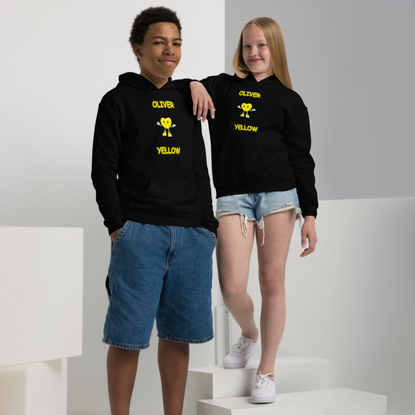 Youth heavy blend Oliver Yellow hoodie